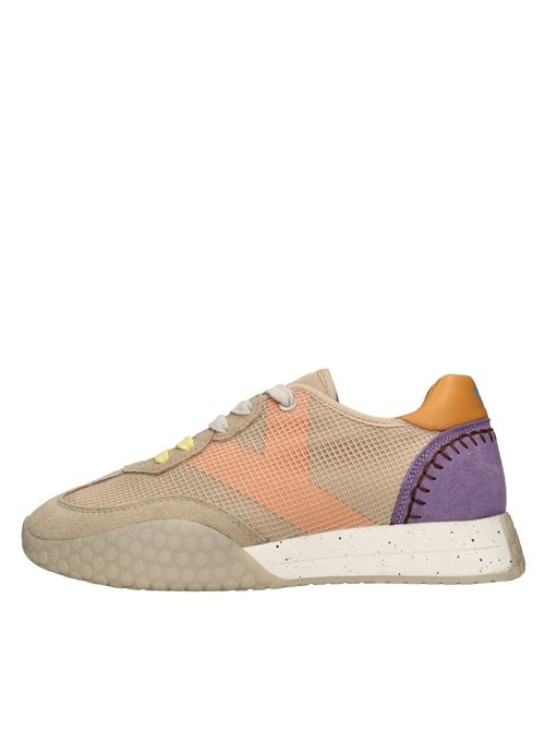 Sneakers in camoscio e tessuto KEH NOO | 9757SABBIA-PESCA-VIOLA